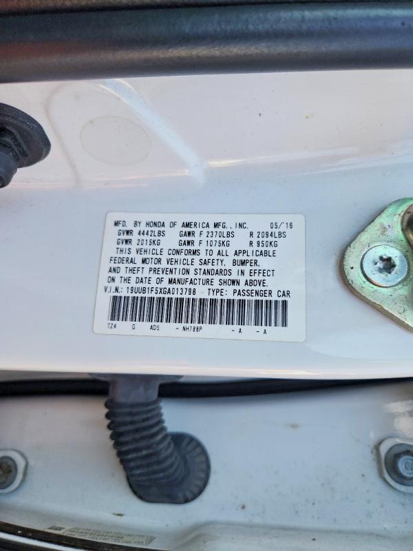 56755076 :رقم المزاد ، 19UUB1F5XGA013798 vin ، 2016 Acura Tlx مزاد بيع