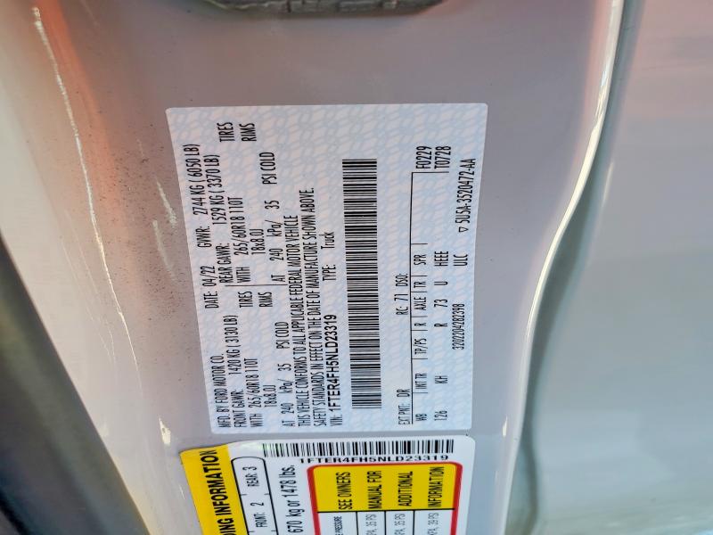 Продаж на аукціоні авто 2022 Ford Ranger, vin: 1FTER4FH5NLD23319, номер лоту: 56353246
