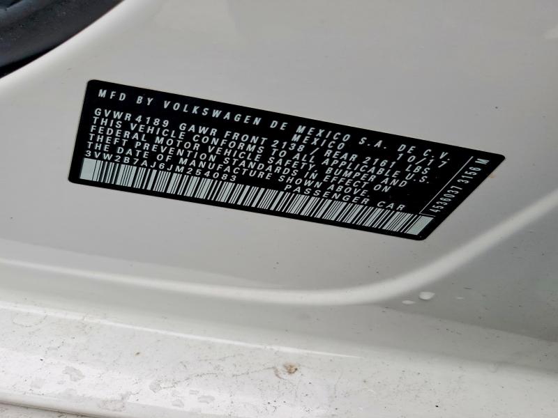 Aukcja sprzedaży 2018 Volkswagen Jetta, vin: 3VW2B7AJ6JM254083, numer aukcji: 58446536