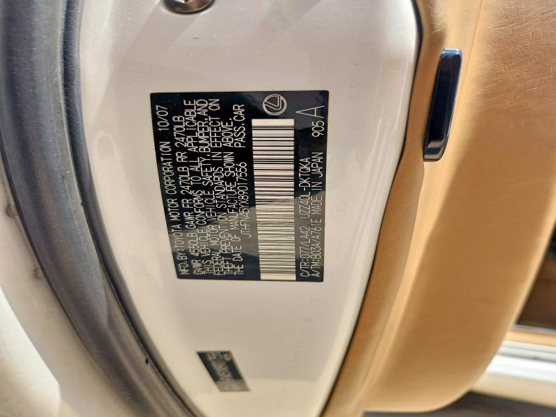 Продажа на аукционе авто 2008 Lexus Sc, vin: JTHFN45YX89017556, номер лота: 56719386
