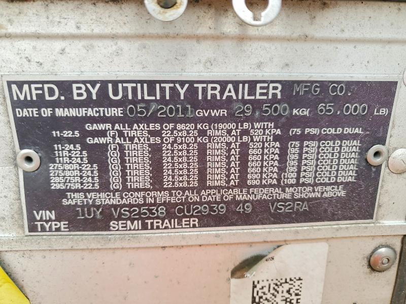 Продаж на аукціоні авто 2012 Utility Trailer Trailer, vin: 1UYVS2538CU293949, номер лоту: 55567526