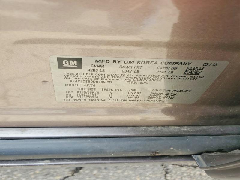 Продажа на аукционе авто 2013 Buick Encore, vin: KL4CJCSB9DB186801, номер лота: 56610876