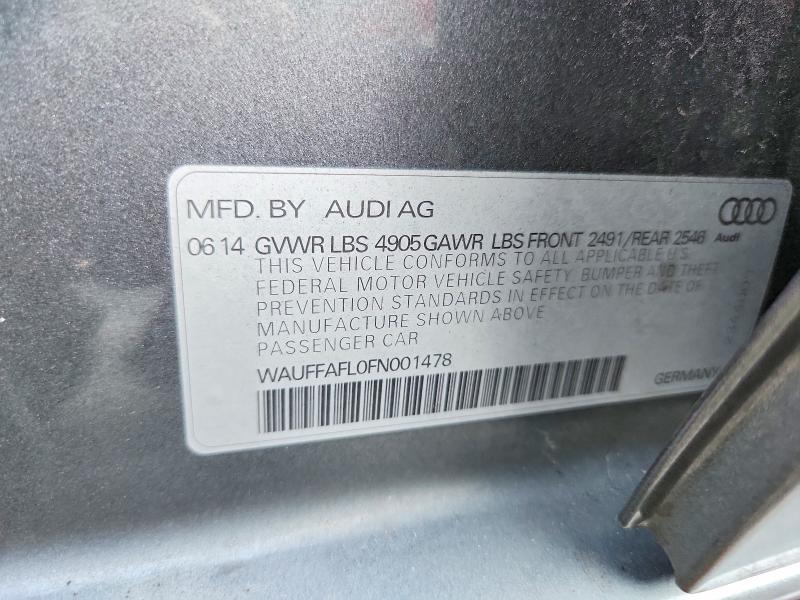 Aukcja sprzedaży 2015 Audi A4, vin: WAUFFAFL0FN001478, numer aukcji: 58422636