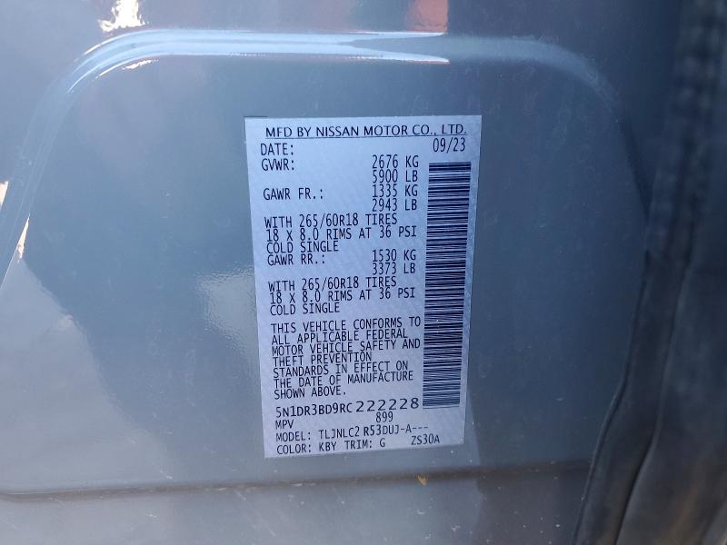 56815316 :رقم المزاد ، 5N1DR3BD9RC222228 vin ، 2024 Nissan Path Finde مزاد بيع