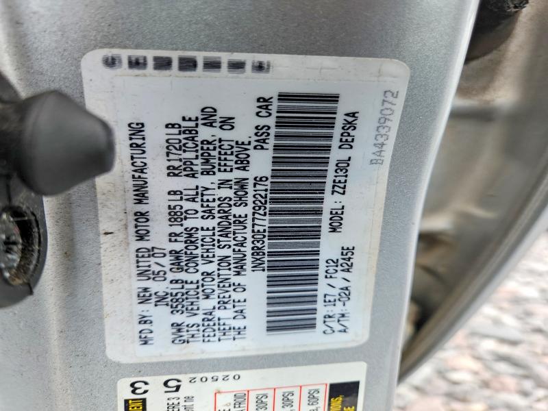 57418406 :رقم المزاد ، 1NXBR30E77Z922176 vin ، 2007 Toyota Corolla مزاد بيع