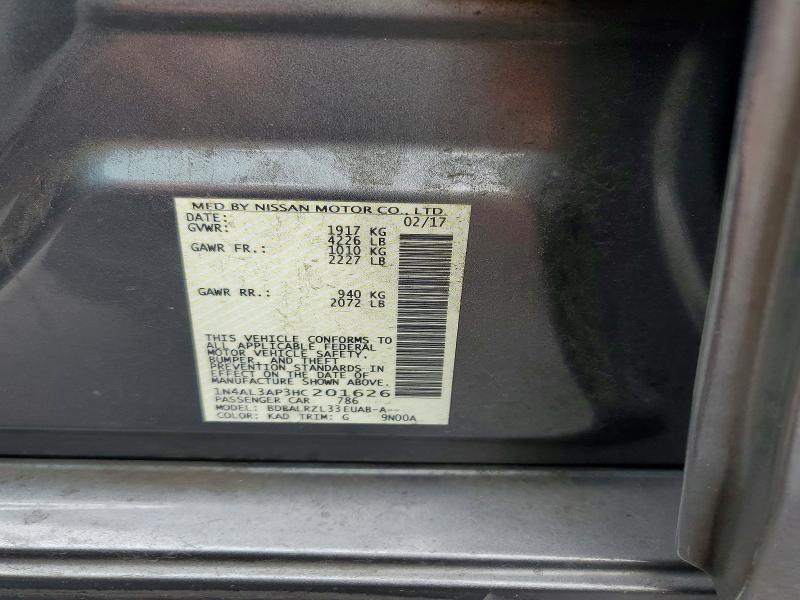 Aukcja sprzedaży 2024 Nissan Altima, vin: 1N4AL3AP3HC201626, numer aukcji: 57045246
