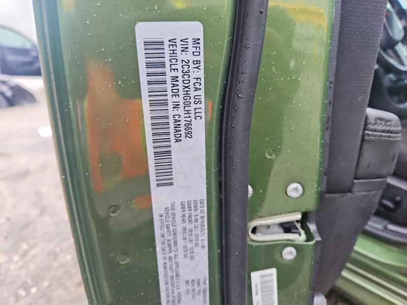 2020 Dodge Charger მანქანა იყიდება აუქციონზე, vin: 2C3CDXHG0LH176692, აუქციონის ნომერი: 57703836