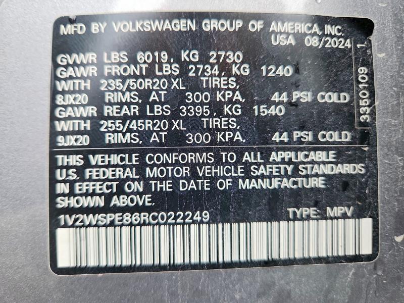 Aukcja sprzedaży 2024 Volkswagen Id.4, vin: 1V2WSPE86RC022249, numer aukcji: 58284456
