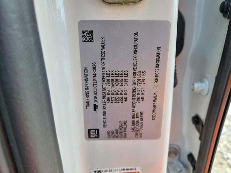56104626 :رقم المزاد ، 1GKS2JKT1PR484836 vin ، 2023 Gmc Yukon Xl مزاد بيع