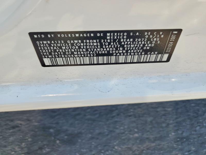 Продажа на аукционе авто 2019 Volkswagen Jetta, vin: 3VWE57BU0KM047557, номер лота: 56686406