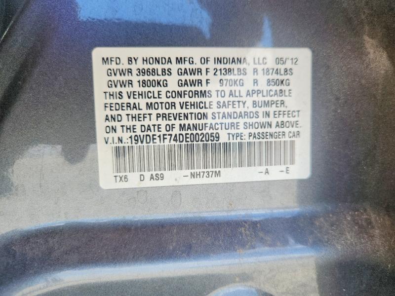 Aukcja sprzedaży 2013 Acura Ilx, vin: 19VDE1F74DE002059, numer aukcji: 57887326
