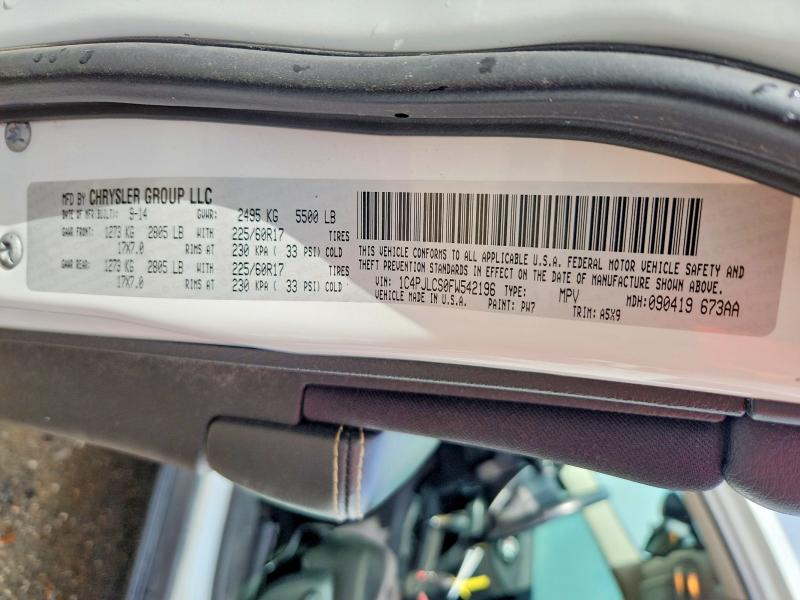 Продажа на аукционе авто 2015 Jeep Cherokee, vin: 1C4PJLCS0FW542196, номер лота: 56871146