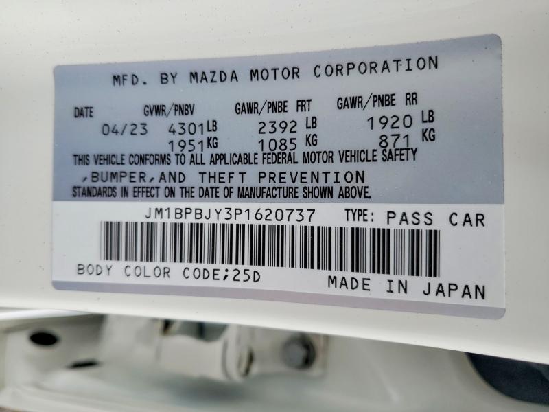 Auction sale of the 2023 Mazda 3, vin: JM1BPBJY3P1620737, lot number: 56483196