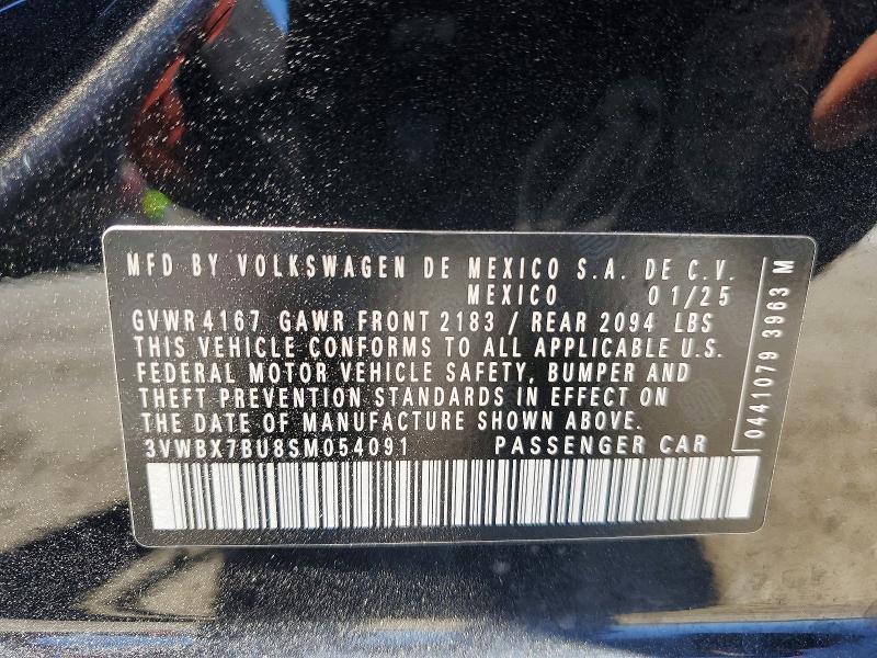 Продажа на аукционе авто 2025 Volkswagen Jetta, vin: 3VWBX7BU8SM054091, номер лота: 56536366