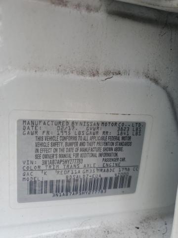 56000076 :رقم المزاد ، 3N1AB7AP5HY277783 vin ، 2017 Nissan Sentra مزاد بيع