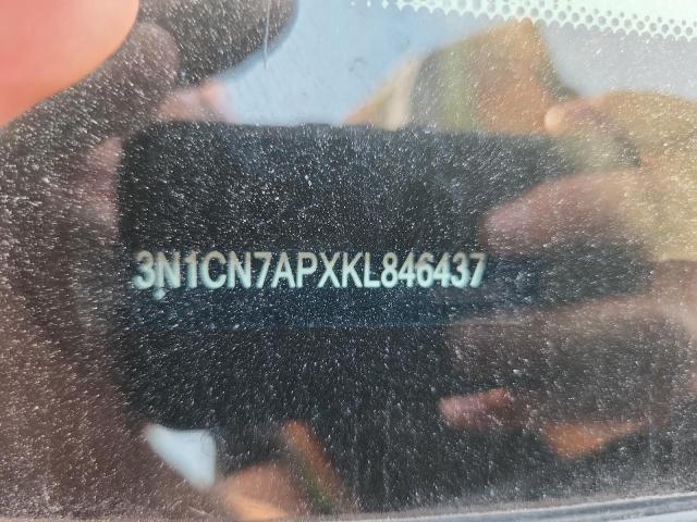 Продаж на аукціоні авто 2019 Nissan Versa, vin: 3N1CN7APXKL846437, номер лоту: 58592946