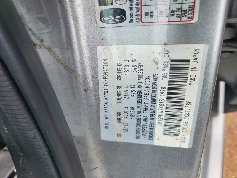 Продаж на аукціоні авто 2016 Mazda 3, vin: JM1BM1U7XG1314978, номер лоту: 56678886