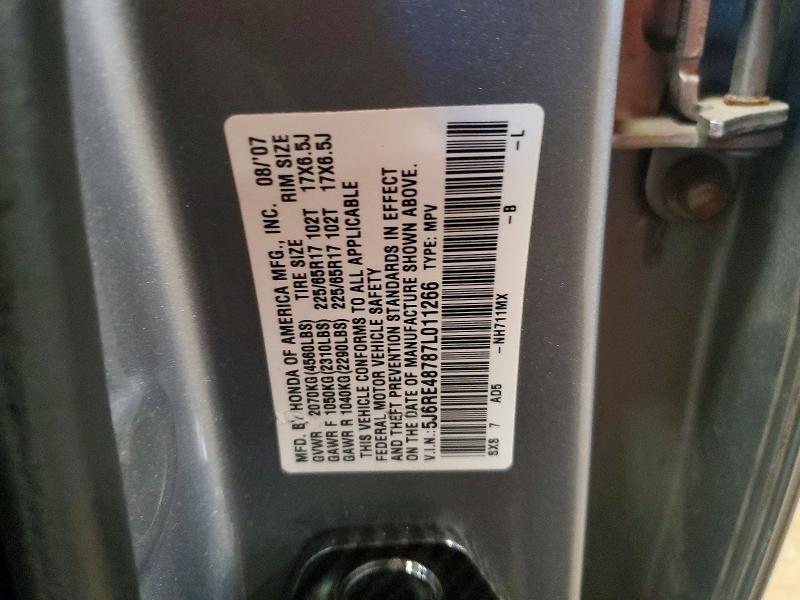 Aukcja sprzedaży 2007 Honda Cr-v, vin: 5J6RE48787L011266, numer aukcji: 58070346