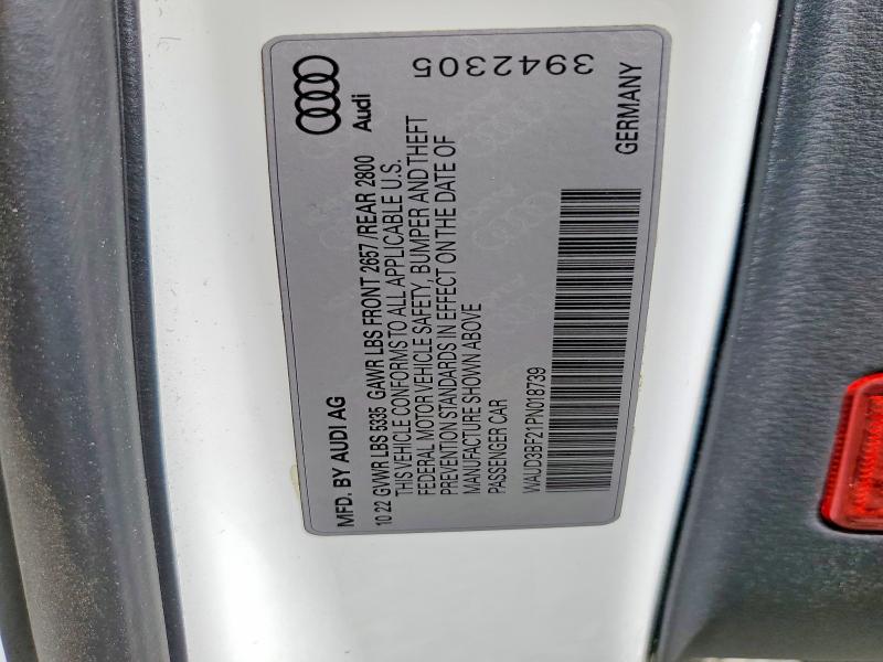 58457126 :رقم المزاد ، WAUD3BF21PN018739 vin ، 2023 Audi A6 مزاد بيع