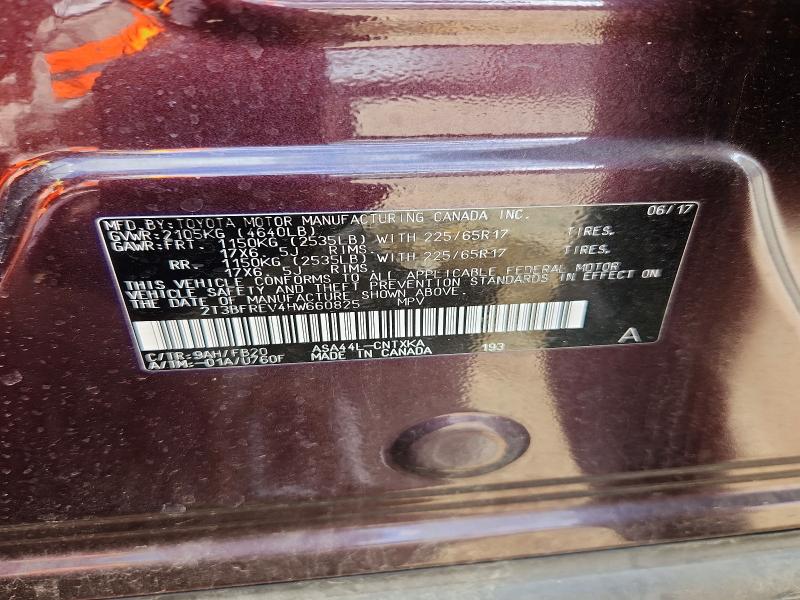 Aukcja sprzedaży 2017 Toyota Rav4, vin: 2T3BFREV4HW660825, numer aukcji: 57472286