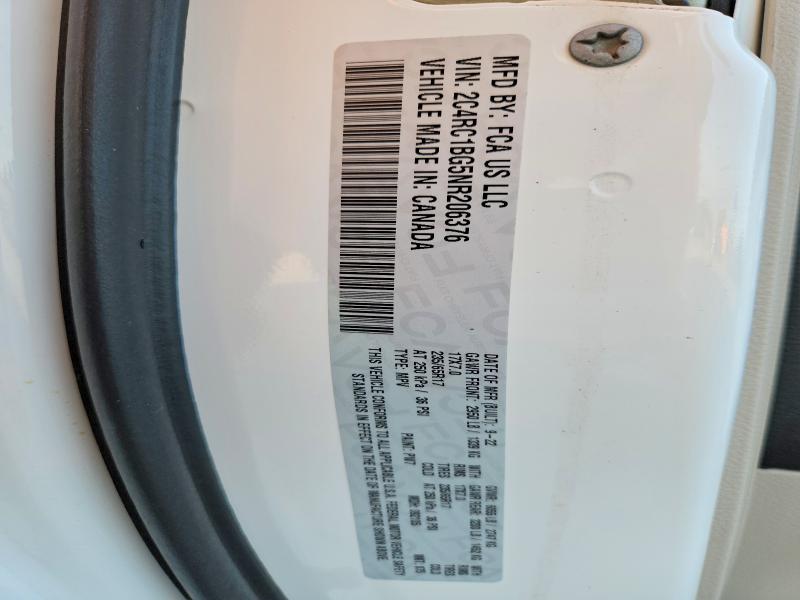 2022 Chrysler Pacifica მანქანა იყიდება აუქციონზე, vin: 2C4RC1BG5NR206376, აუქციონის ნომერი: 57300186