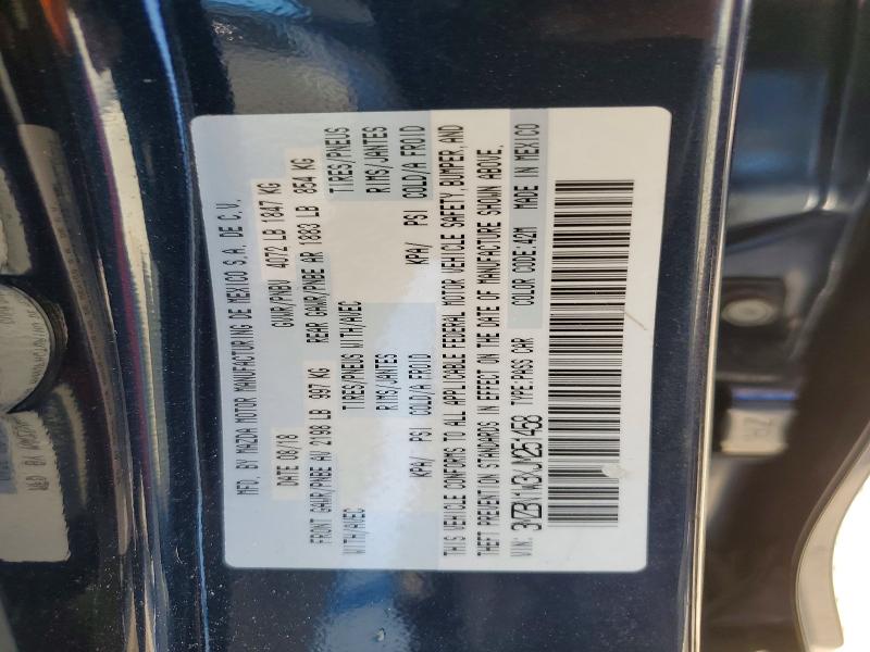 Продажа на аукционе авто 2018 Mazda 3, vin: 3MZBN1W3XJM251458, номер лота: 58311666