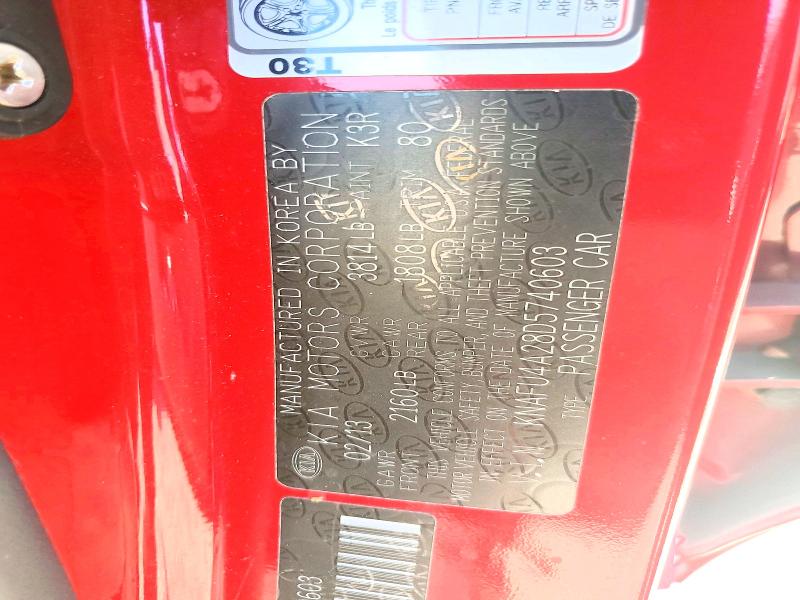 Продаж на аукціоні авто 2013 Kia Forte, vin: KNAFU4A28D5740603, номер лоту: 57698186