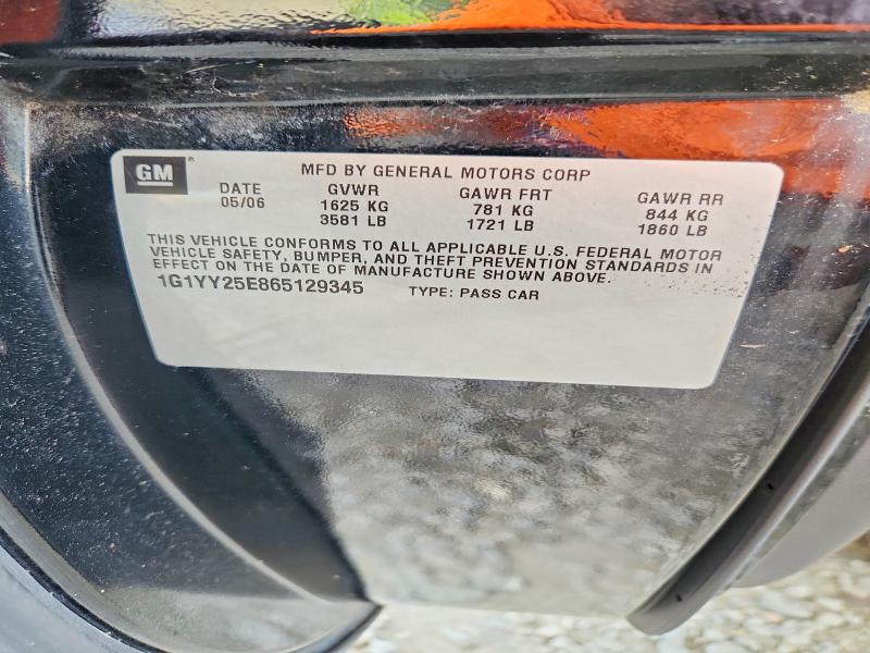 Продаж на аукціоні авто 2006 Chevrolet Corvette, vin: 1G1YY25E865129345, номер лоту: 58643876