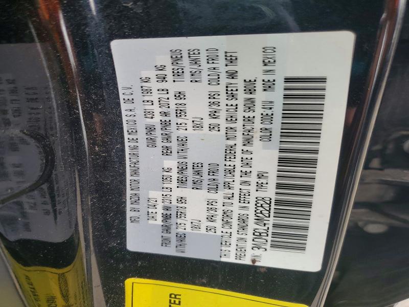 58102316 :رقم المزاد ، 3MVDMBCL4MM262628 vin ، 2021 Mazda Cx-30 مزاد بيع