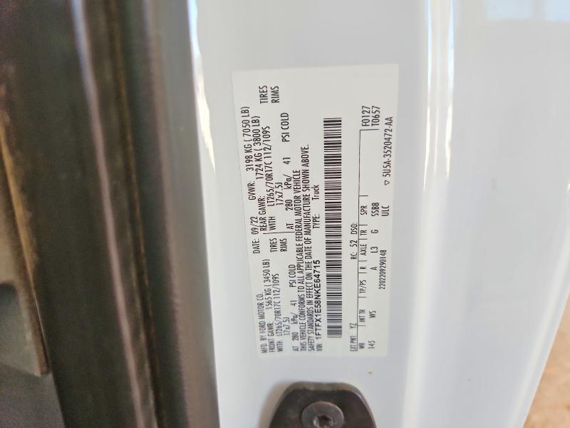 Продажа на аукционе авто 2022 Ford F150, vin: 1FTFX1E58NKE64715, номер лота: 57333546