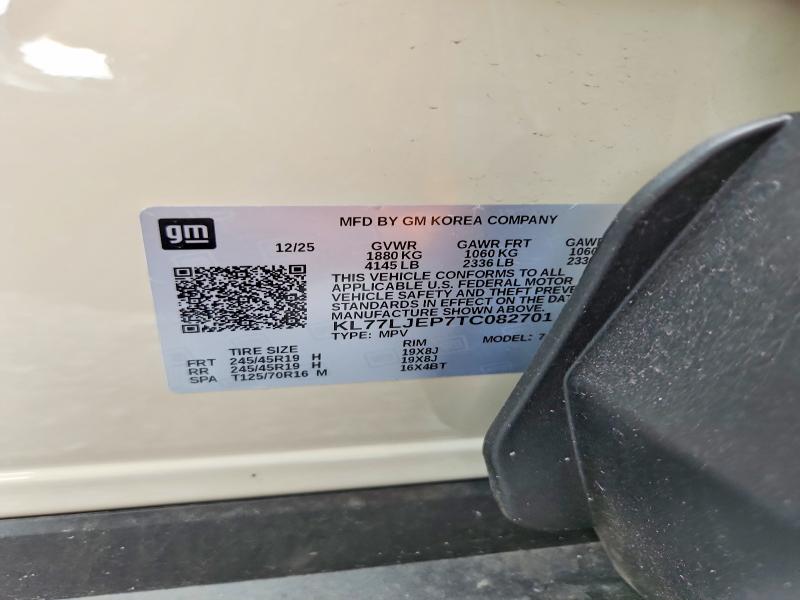 Продаж на аукціоні авто 2026 Chevrolet Trax, vin: KL77LJEP7TC082701, номер лоту: 58948446