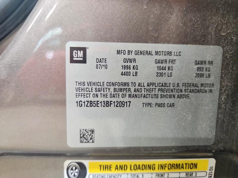 59318146 :رقم المزاد ، 1G1ZB5E13BF120917 vin ، 2011 Chevrolet Malibu مزاد بيع