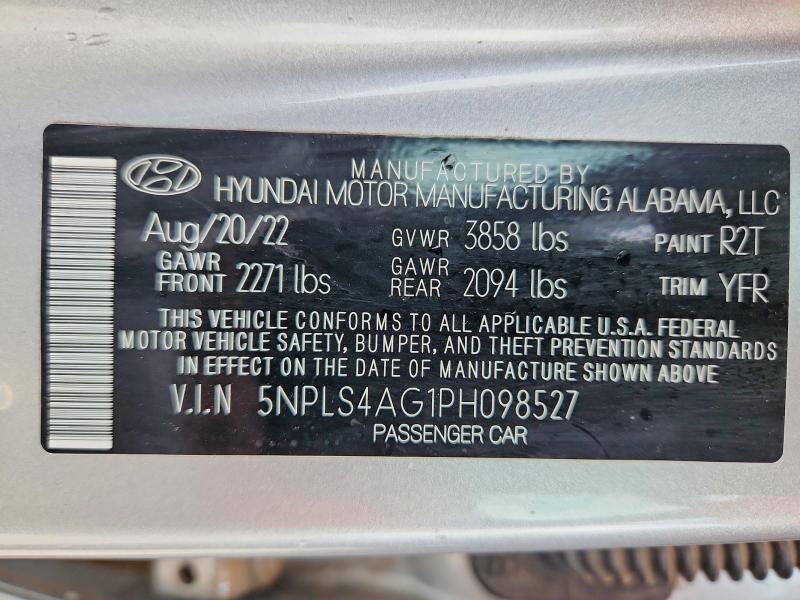Продаж на аукціоні авто 2023 Hyundai Elantra, vin: 5NPLS4AG1PH098527, номер лоту: 58782706