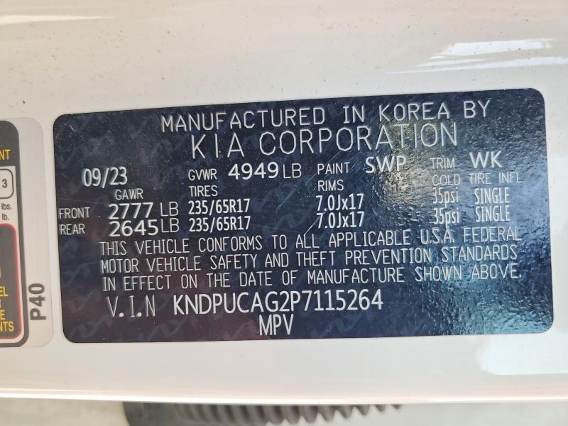 Продаж на аукціоні авто 2023 Kia Sportage, vin: KNDPUCAG2P7115264, номер лоту: 56658336