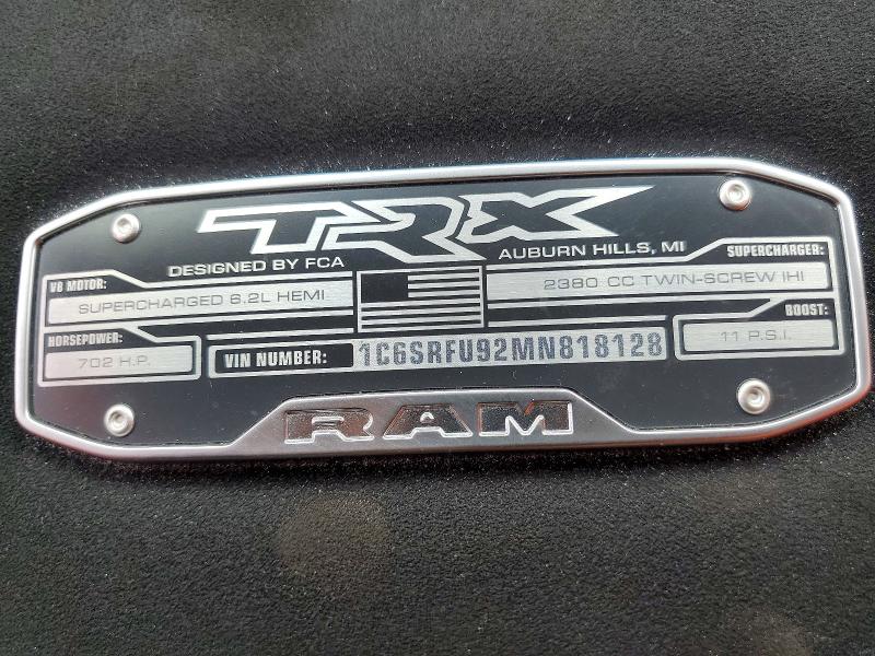 2021 Ram 1500 მანქანა იყიდება აუქციონზე, vin: 1C6SRFU92MN818128, აუქციონის ნომერი: 55331356