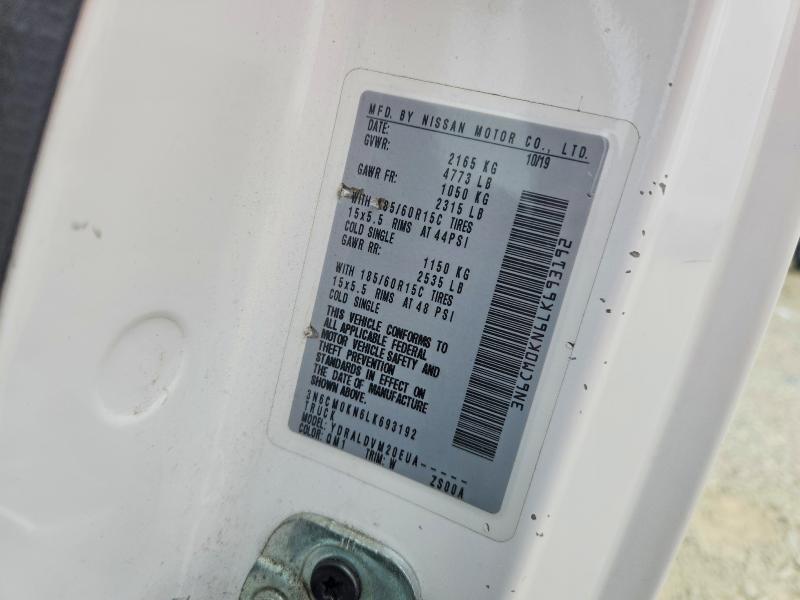Aukcja sprzedaży 2020 Nissan Nv200, vin: 3N6CM0KN6LK693192, numer aukcji: 59116446