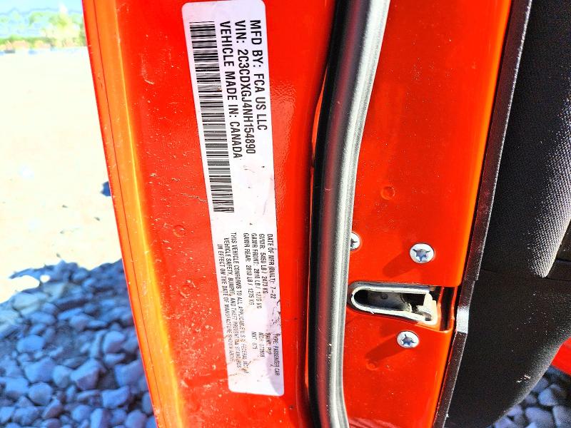 56516516 :رقم المزاد ، 2C3CDXGJ4NH154890 vin ، 2022 Dodge Charger مزاد بيع