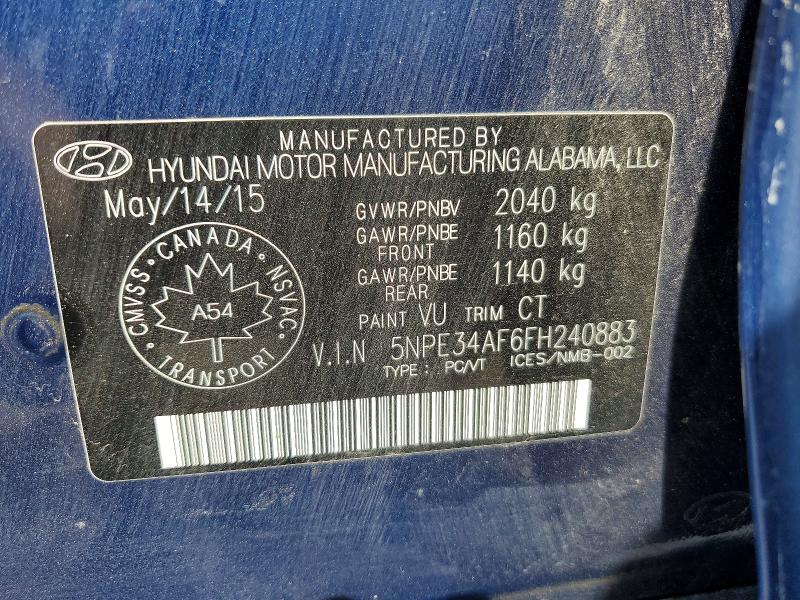 Aukcja sprzedaży 2015 Hyundai Sonata, vin: 5NPE34AF6FH240883, numer aukcji: 56329076