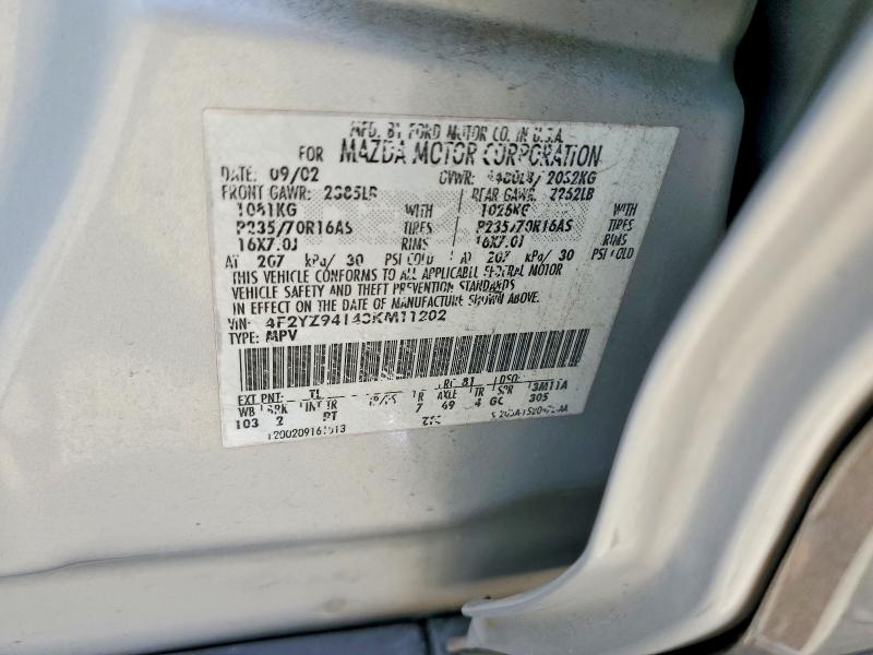 Aukcja sprzedaży 2003 Mazda Tribute, vin: 4F2YZ94143KM11202, numer aukcji: 58201376