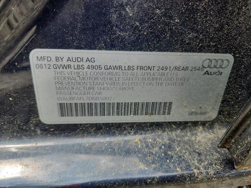 Продаж на аукціоні авто 2013 Audi A4, vin: WAUBFAFL7DN010027, номер лоту: 55718296