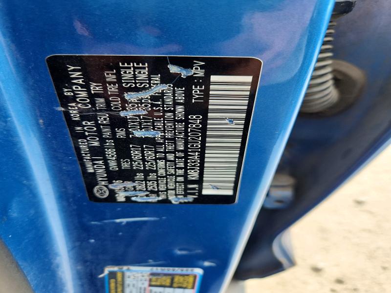 57891066 :رقم المزاد ، KM8J33A41GU207848 vin ، 2016 Hyundai Tucson مزاد بيع
