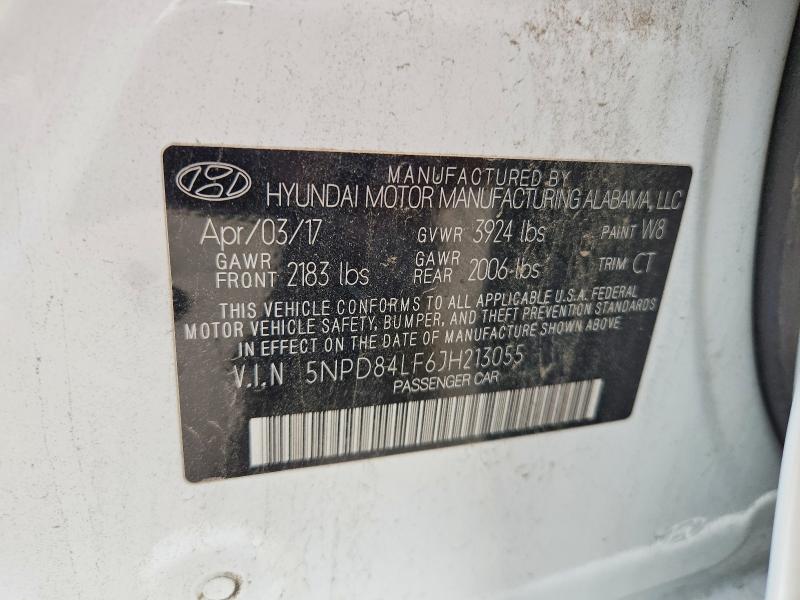 2018 Hyundai Elantra მანქანა იყიდება აუქციონზე, vin: 5NPD84LF6JH213055, აუქციონის ნომერი: 56864936