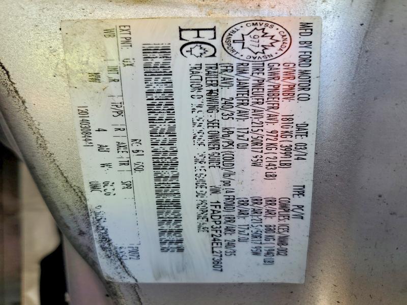Aukcja sprzedaży 2014 Ford Focus, vin: 1FADP3F24EL273607, numer aukcji: 54558856