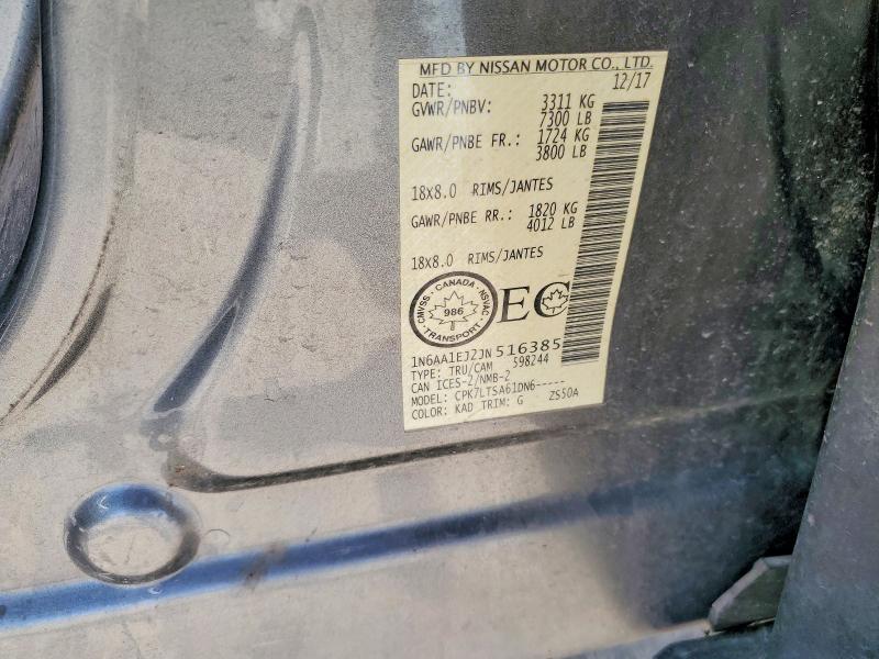 Продажа на аукционе авто 2018 Nissan Titan, vin: 1N6AA1EJ2JN516385, номер лота: 55927216