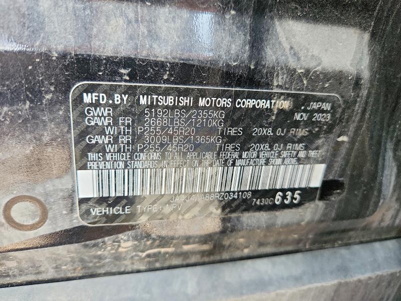 Продажа на аукционе авто 2024 Mitsubishi Outlander, vin: JA4J4WA88RZ034108, номер лота: 58823036