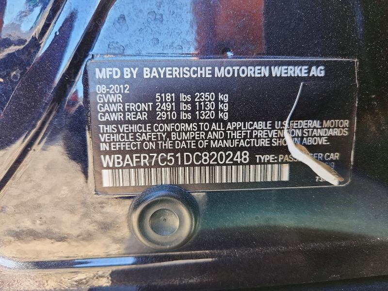Aukcja sprzedaży 2013 Bmw 535, vin: WBAFR7C51DC820248, numer aukcji: 56306506
