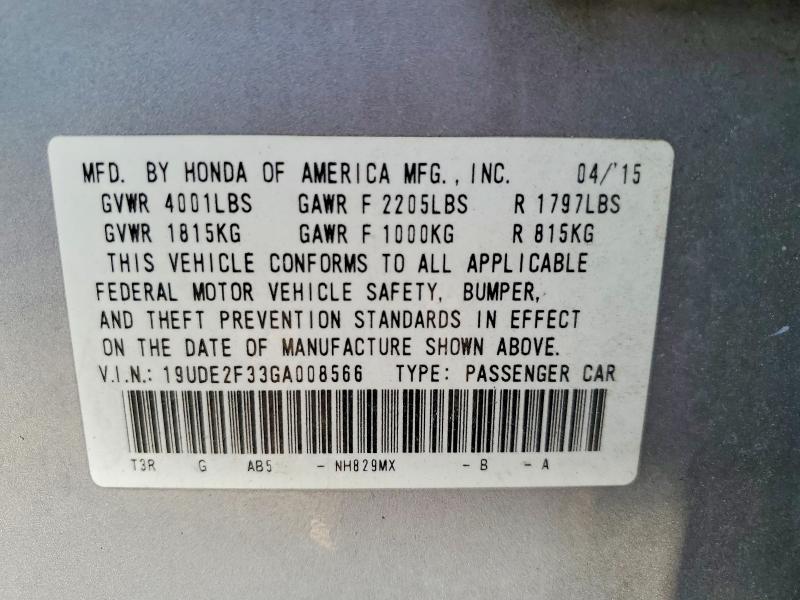 Продаж на аукціоні авто 2016 Acura Ilx, vin: 19UDE2F33GA008566, номер лоту: 56289646