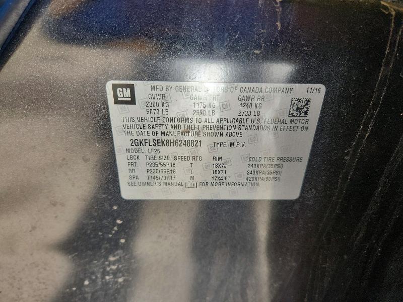 2017 Gmc Terrain მანქანა იყიდება აუქციონზე, vin: 2GKFLSEK8H6248821, აუქციონის ნომერი: 56184686