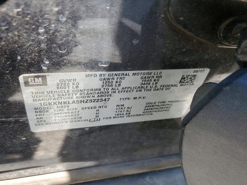 Aukcja sprzedaży 2017 Gmc Acadia, vin: 1GKKNKLA5HZ322347, numer aukcji: 57159926