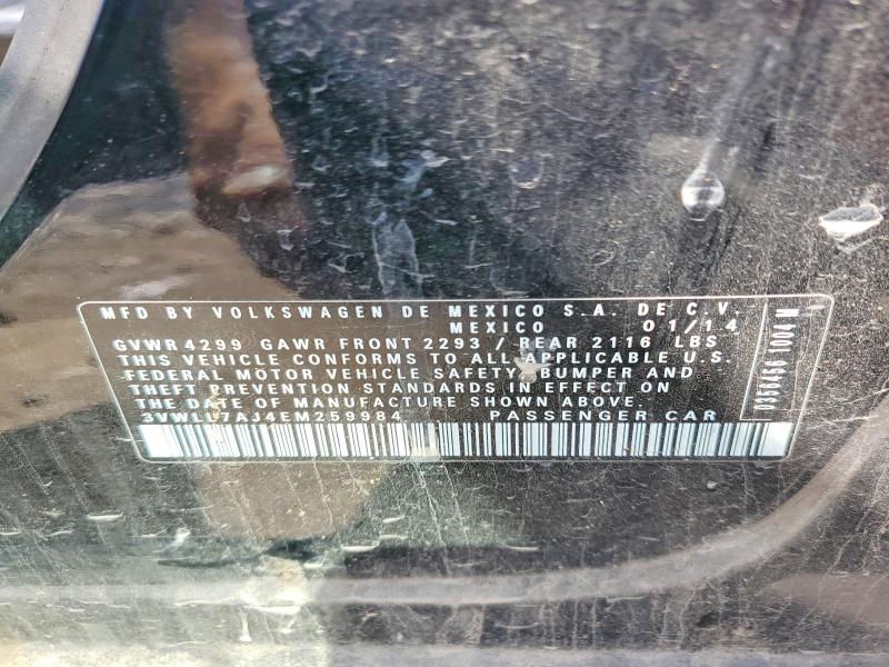 56599266 :رقم المزاد ، 3VWLL7AJ4EM259984 vin ، 2014 Volkswagen Jetta مزاد بيع